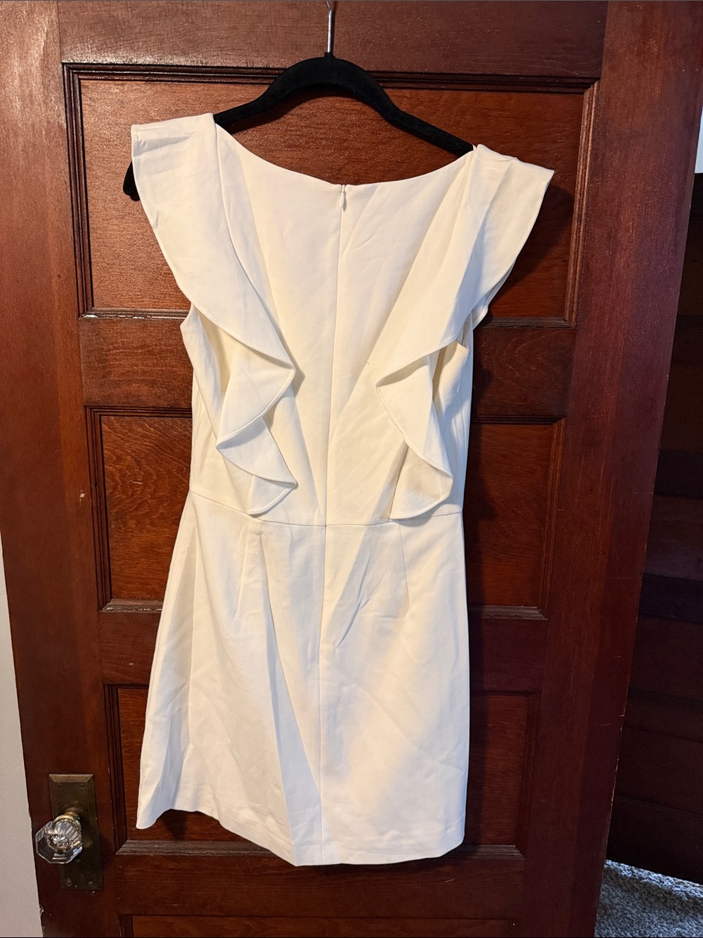 French Connection White Ruffle-Front Mini Dress - Picture 2 of 2